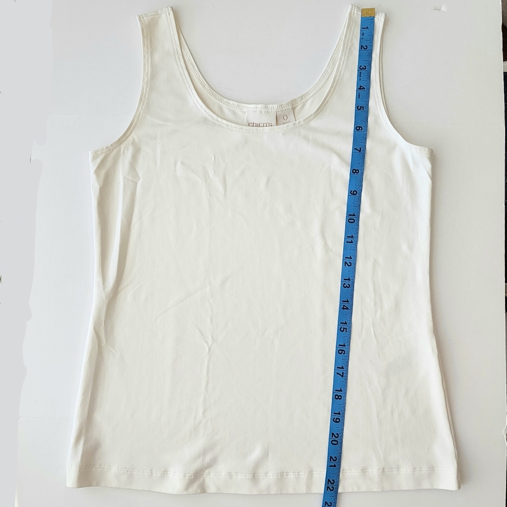 Ivory Spandex Tank Top Size 0/S/4 - Picture 7 of 8